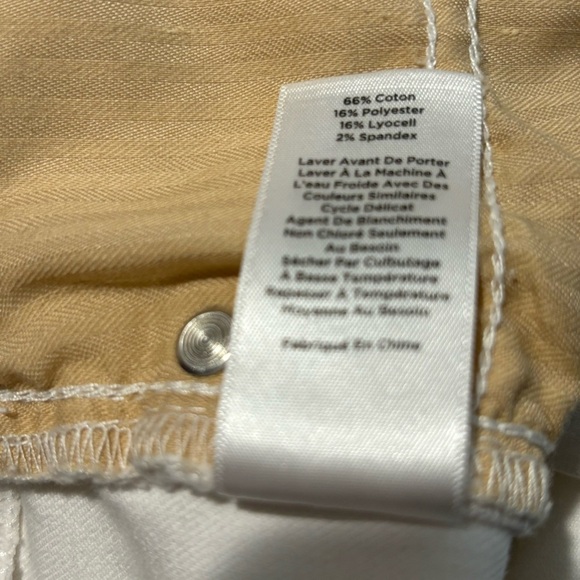 TALBOTS SZ 14L Flawless 5 Pockets Boyfriend Style High Waist White Jeans - Picture 10 of 11